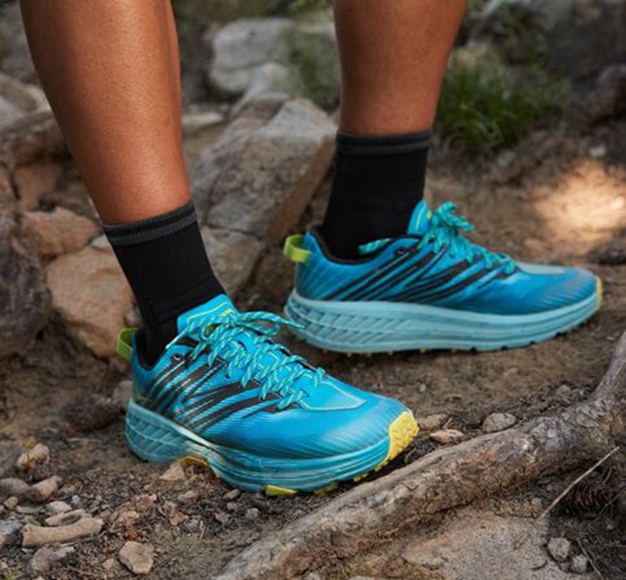 Hoka One One Trail Schoenen Dames - Speedgoat 4 - Turquoise - ON9850641